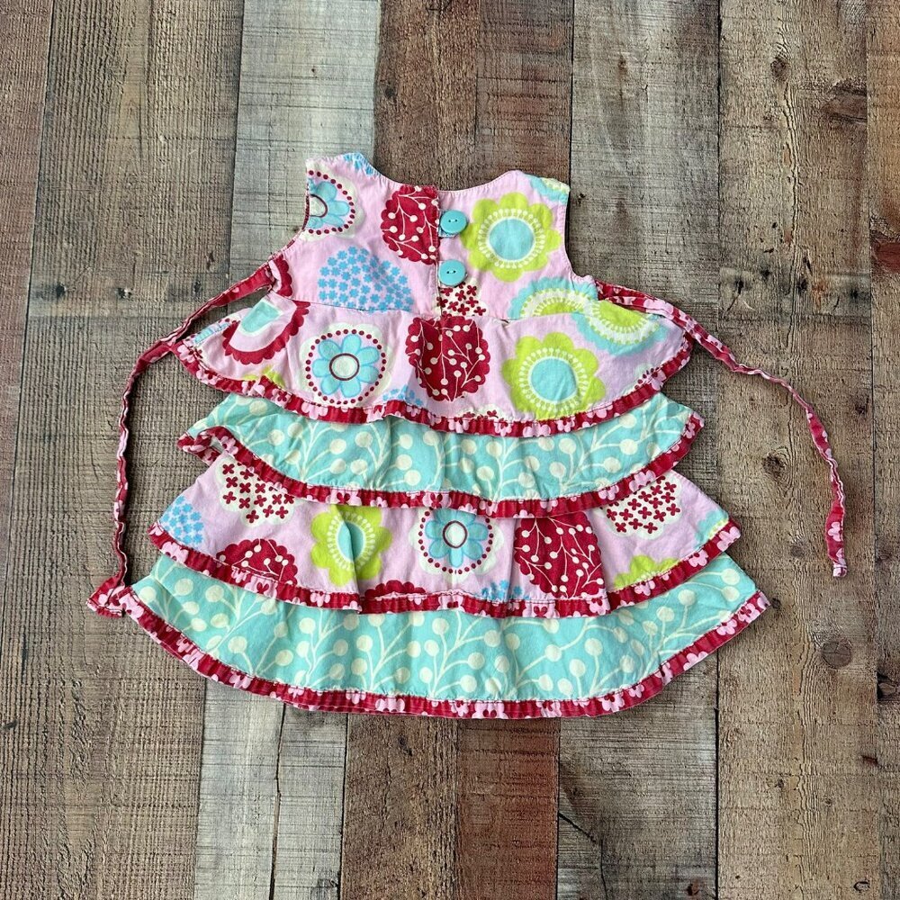 Jelly The Pug Toddler Girl's Panna Cotta Twirl Dress 18 Months Floral Ruffles - Picture 8 of 8